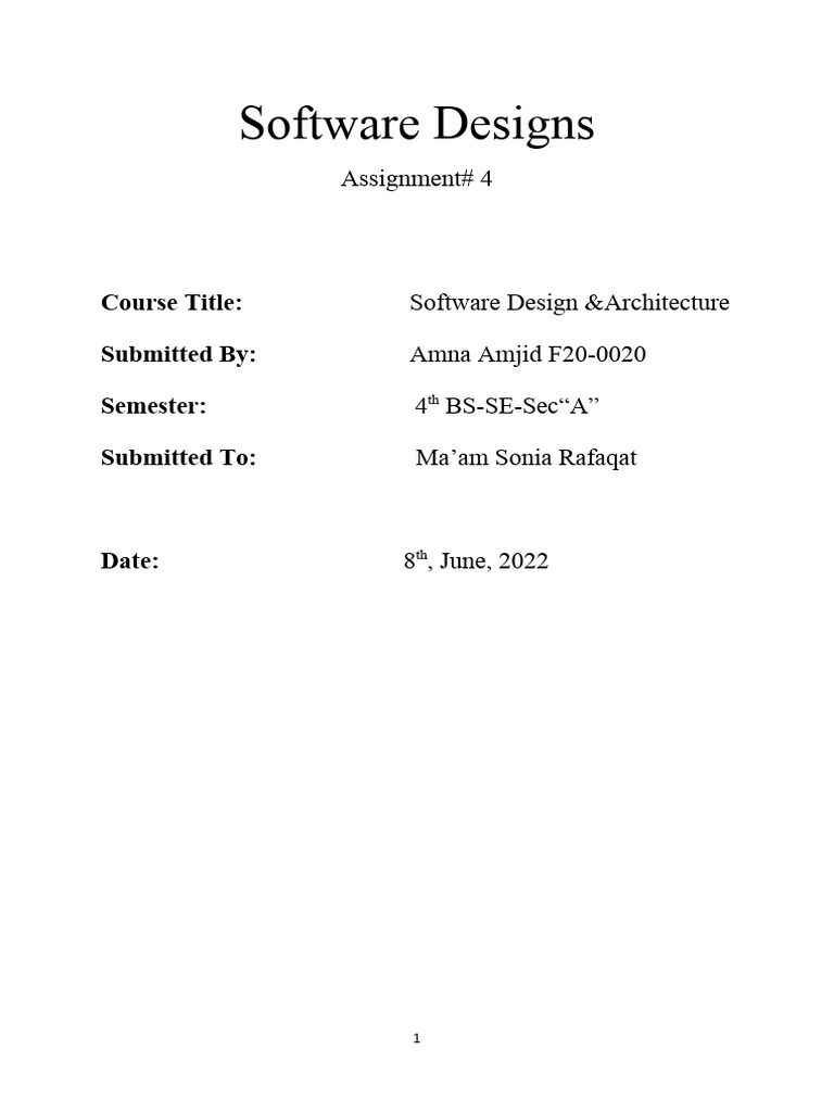 Assignment # 04 | PDF | Modular Programming | Component Based Software ...
