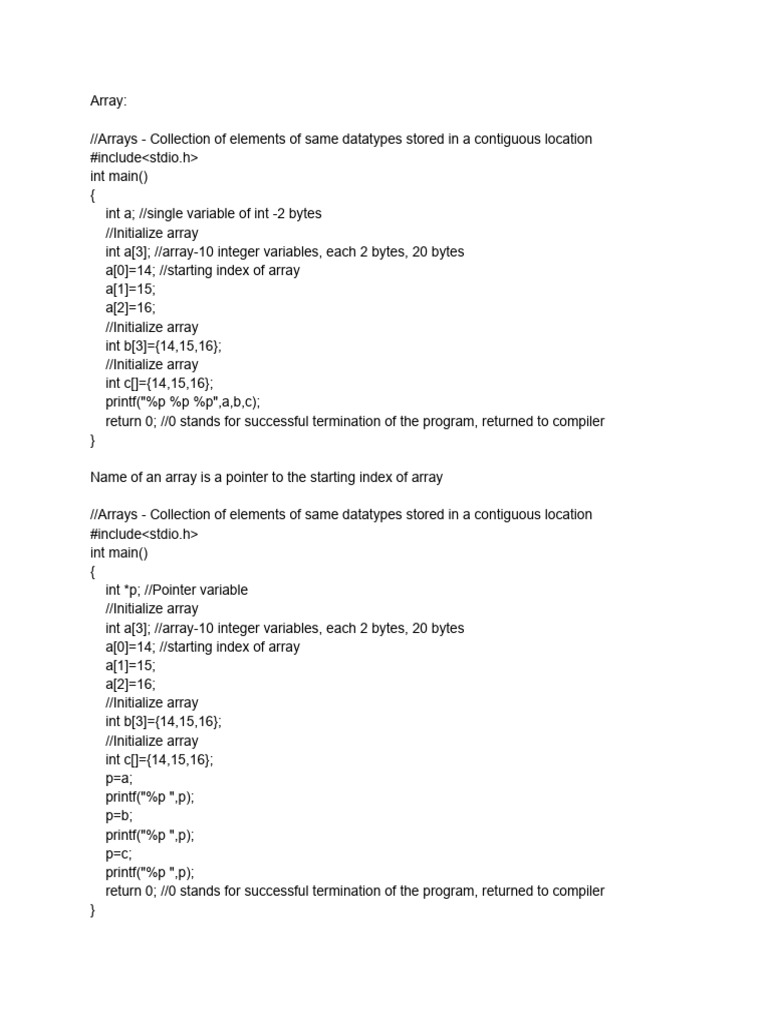 Arrays, Characters, Strings | PDF