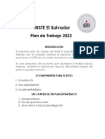 Plan de Trabajo de INSTE El Salvador 2022