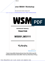 Kubota Tractor m5091 Workshop Manual