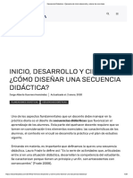 Secuencia Didactica - Ejemplos de Inicio Desarrollo y Cierre de Una Clase