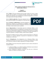 Reforma Al Reglamento Interno de Trabajo de La Defensoría Pública