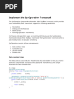 Implement The SysOperation Framework