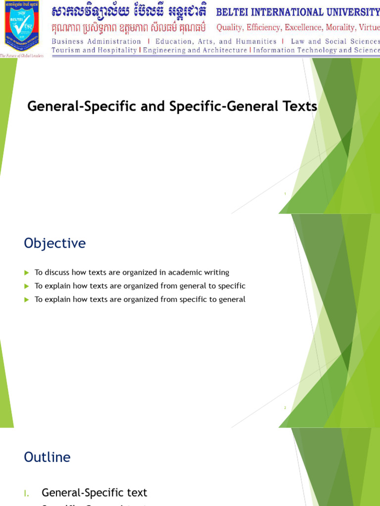 6 information flow general specific and specific general text
