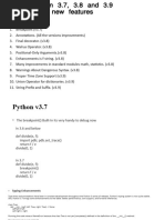 Python 3 - 7 - 8 - 9 Updates