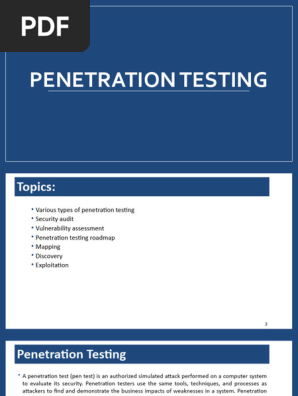 Unit 9 Penetration Testing