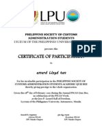 Certificate of Participation Quiz