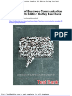 Essentials of Business Communication Canadian 8th Edition Guffey Test Bank
