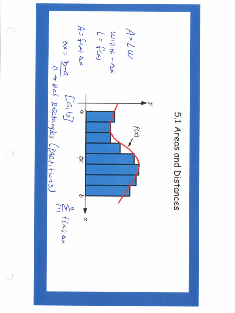 5.1 Approximating Area Under Curve Filled in Notes | PDF