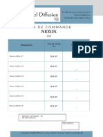 Bon de Commande NIOXIN 2023 PDF
