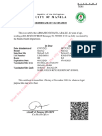 Vaccination Certificate