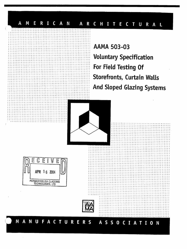 AAMA 503 PDF intelligence overview