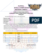 Formulir Pendaftaran Mobile Legend