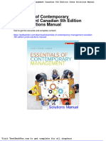 Essentials of Contemporary Management Canadian 5th Edition Jones Solutions Manual