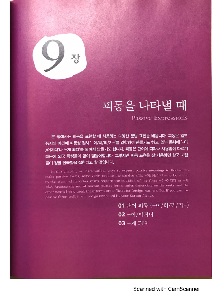 사동 피동 표현 - Grammar in use | PDF