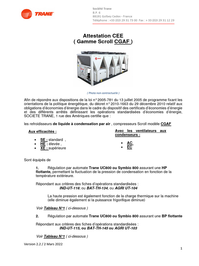 2022 Attestation CEE CGAF V2 - 2 | PDF | Conservation de l'énergie ...