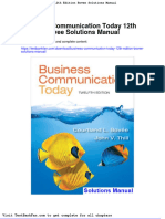 Business Communication Today 12th Edition Bovee Solutions Manual