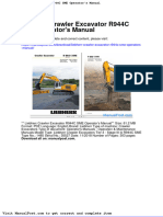 Liebherr Crawler Excavator r944c Sme Operators Manual