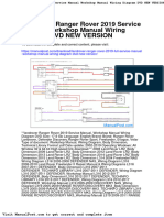 Landrover Ranger Rover 2019 Full Service Manual Workshop Manual Wiring Diagram DVD New Version