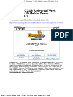 Liebherr Liccon Universal Work Planner v6 19 Mobile Crane LTM 1110-5-1