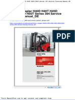 Linde V Stapler h40d h40t h45d h45t h50d h50t Series 394 Service Training Manual de