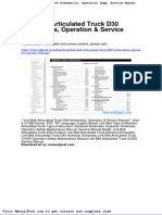Link Belt Articulated Truck d30 Schematics Operation Service Manual