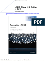 Essentials of Mis Global 11th Edition Laudon Test Bank