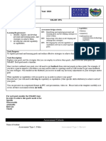 Goal Setting Task Sheet For OFFLINE PLP
