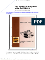 Linde Variable Hydraulic Pump BPV 200 Service Manual Tm2210