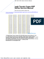 Linkbelt Rough Terrain Crane HSP 8040 8055 Series Service Manual