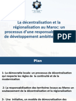 La Décentralisation Et La Régionalisation Au Maroc