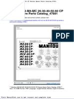 Manitou m2 m4 MC 26-30-40!50!60 CP Series Spare Parts Catalog 47891