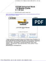 Liebherr Liccon Universal Work Planner v6 19 Mobile Crane LTM 1030 2-1-30 Ton