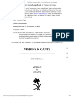 The Project Gutenberg Ebook of Visions & Cants
