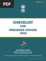 Checklist For Presiding Officer, 2023