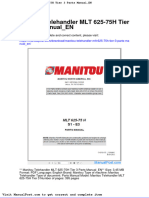 Manitou Telehandler MLT 625 75h Tier 3 Parts Manual en