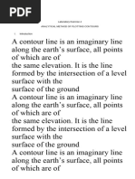 Analytical Method of Plotting Contours