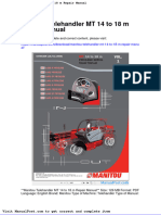 Manitou Telehandler MT 14 To 18 M Repair Manual