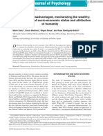 Int J Psychol - 2018 - Sainz - Animalizing The Disadvantaged Mechanizing The Wealthy The Convergence of Socio Economic