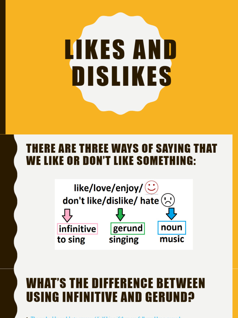 Likes and dislikes | PDF