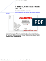 Manitou MT 1330 SL s2 Genuine Parts Catalogue 547751