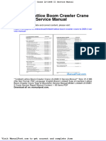 Linkbelt Lattice Boom Crawler Crane Ls 248h II Service Manual