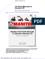 Manitou Past Parts Manuals Operator Manuals CD