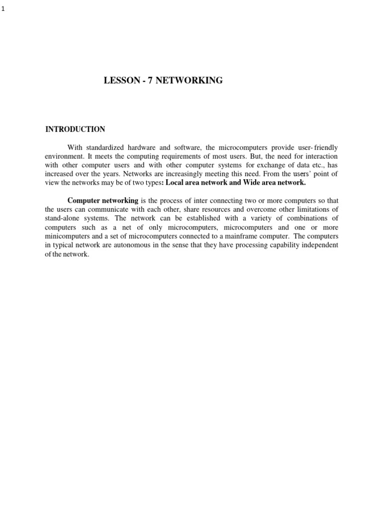 6. Networking PDF Computer Network Network Topology