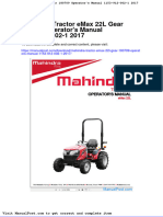 Mahindra Tractor Emax 22l Gear 180709 Operators Manual 1153 912 002-1-2017