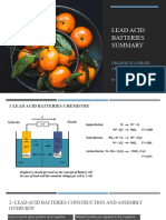 Lead Acid Batteries Summary