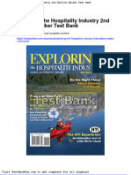 Exploring The Hospitality Industry 2nd Edition Walker Test Bank