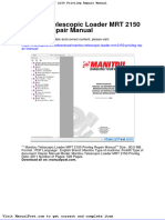 Manitou Telescopic Loader MRT 2150 Privileg Repair Manual