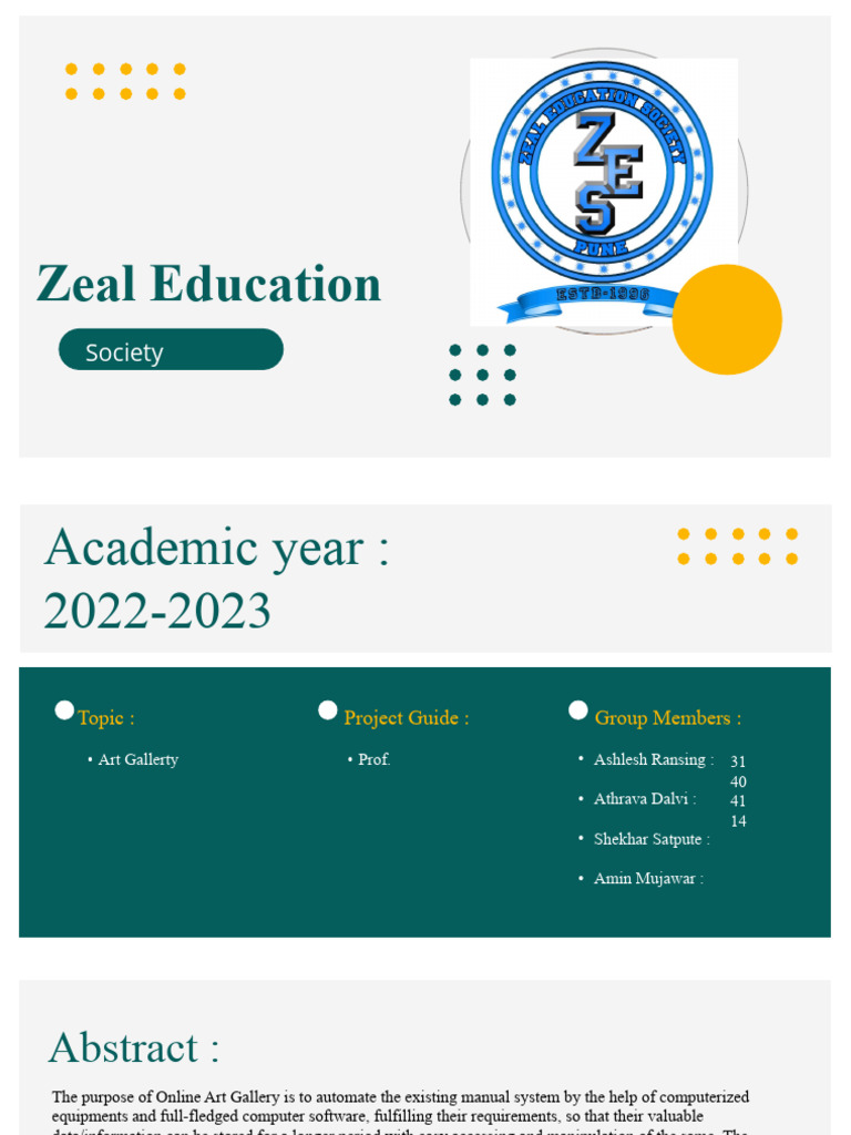 Zeal Education Society PDF Model View Controller Java 