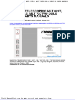 Manitou Telescopico MLT 629t MLT 633tls MLT 730tw120ls Serie A Parts Manuals